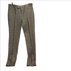 NWOT, Reiss gray check plaid slim free hemming pants waist 34